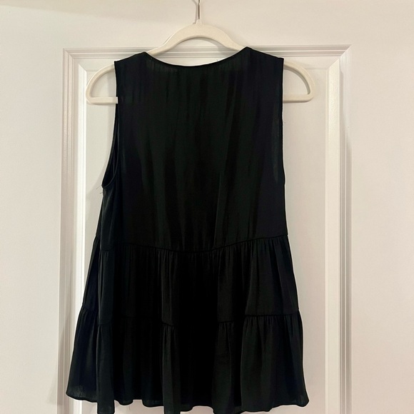 The Impeccable Pig Black Tiered Tank Top Size Medium - Picture 4 of 4